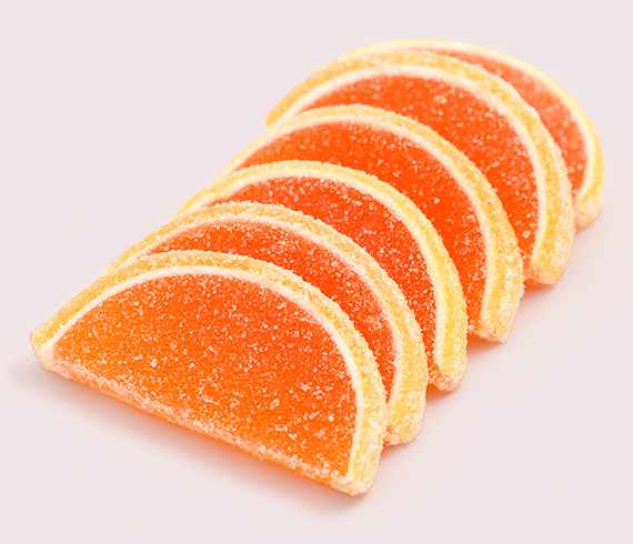 Jelly marmalade Slices with grapefruit flavor