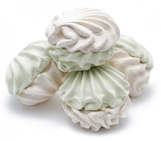 Marshmallows with pistachio ice cream flavor