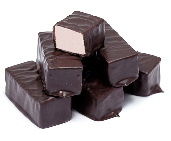 Glazed pastille with the taste of ice cream and coffee