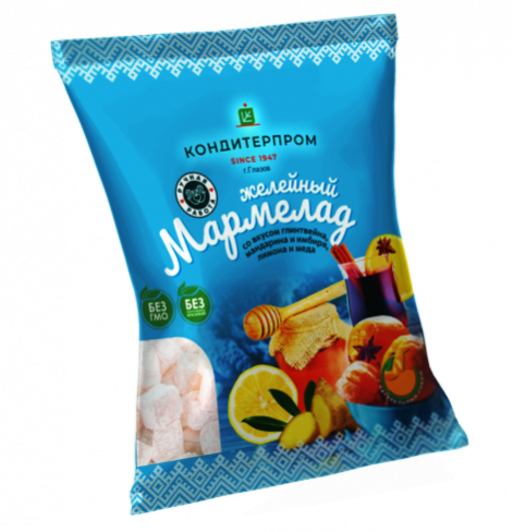 Мармелад желейный со вкусом глинтвейна, мандарина и имбиря, лимона и меда