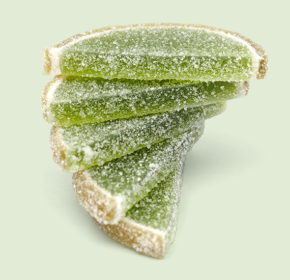 Jelly marmalade Slices with kiwi flavor
