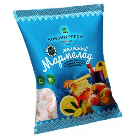 Мармелад желейный со вкусом глинтвейна, мандарина и имбиря, лимона и меда