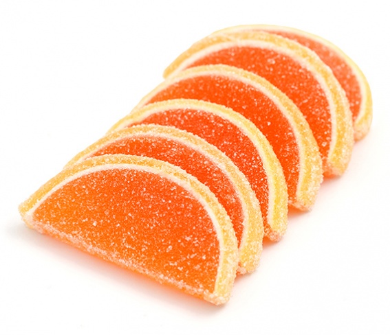 Jelly marmalade Slices with grapefruit flavor