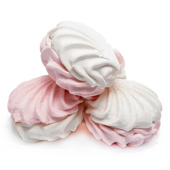 Marshmallows with strawberry ice cream flavor